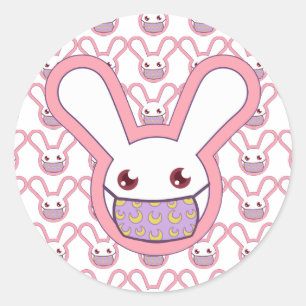 Safety Bunny Classic Round Sticker