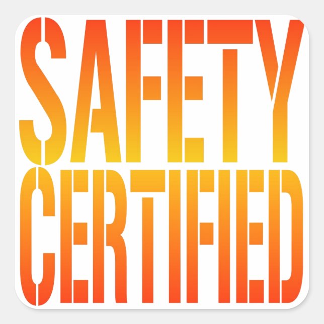 Safety Certified Square Sticker (Front)