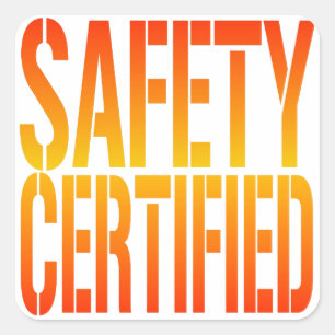 Safety Certified Square Sticker