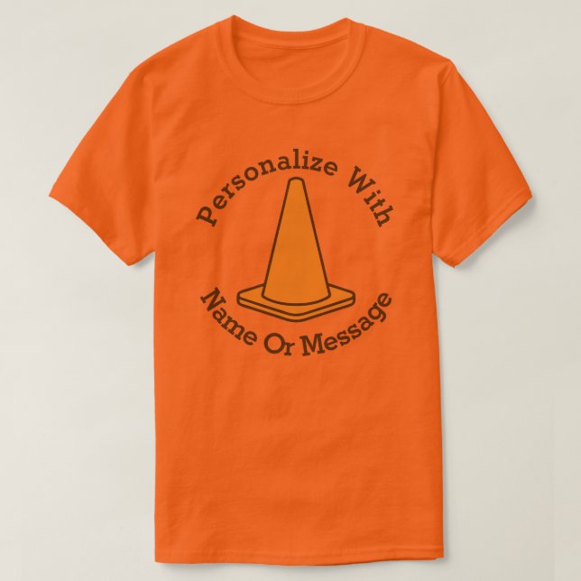 Safety Cone Graphic T-Shirt (Design Front)
