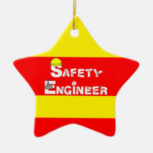 Safety Engineer Bandages Ceramic Tree Decoration