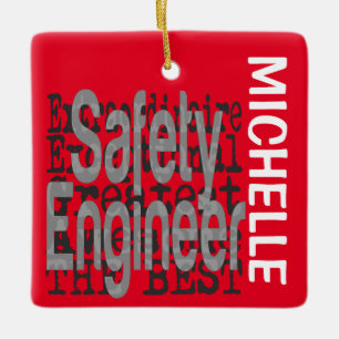 Safety Engineer Extraordinaire CUSTOM Ceramic Ornament