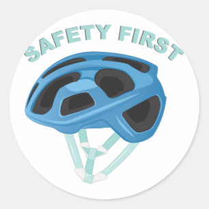 Safety First Classic Round Sticker