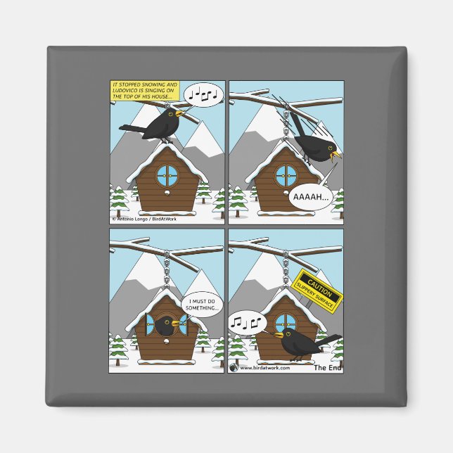 Safety First Comic Magnet (Front)