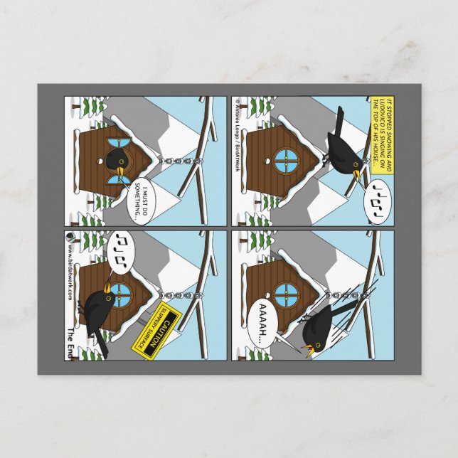 Safety First Comic Postcard (Front)