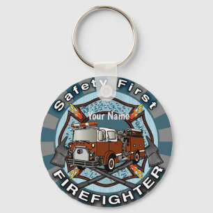 Safety First Firefighter keychain