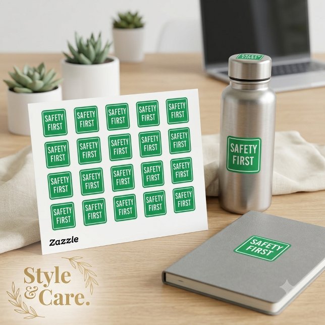 Safety First Square Stickers for Workplace Signs (Safety First Square Stickers for Workplace Signs)