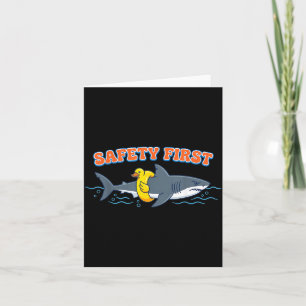 Safety Ft Funny Shark Rubber Duck Floatie Summer Card