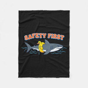 Safety Ft Funny Shark Rubber Duck Floatie Summer Fleece Blanket
