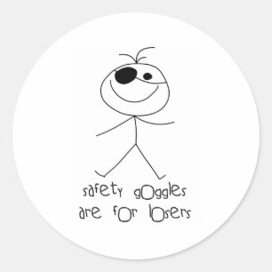 Safety Goggles Classic Round Sticker