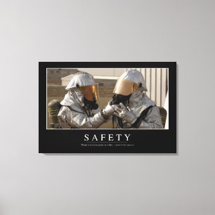 Safety: Inspirational Quote Canvas Print