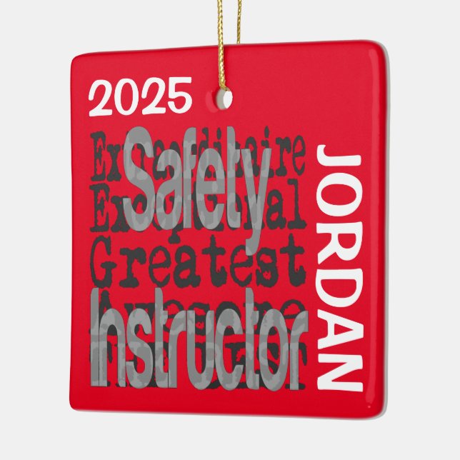 Safety Instructor Extraordinaire CUSTOM Ceramic Ornament (Left)