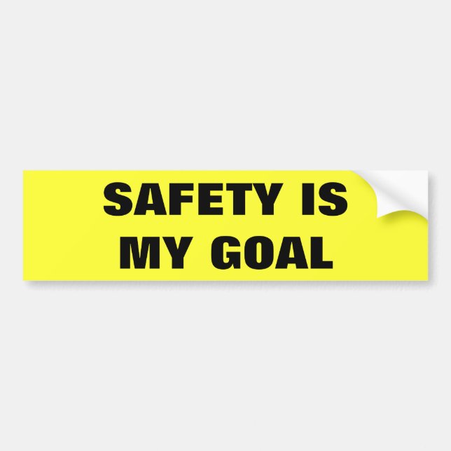 Safety Is My Goal Business Truck Bumper Sticker (Front)