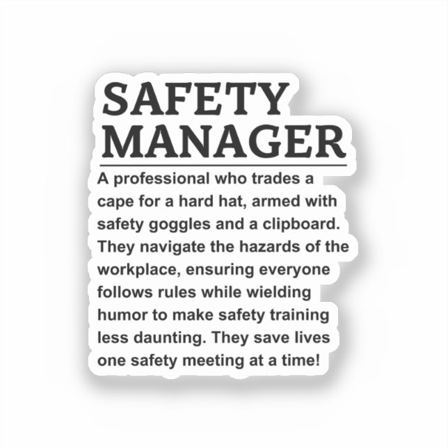 Safety manager (Front)