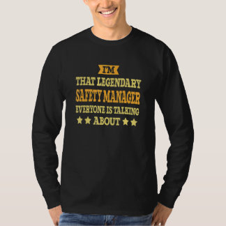 Safety Manager Job Title Employee Worker Safety Ma T-Shirt