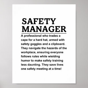 Safety manager poster