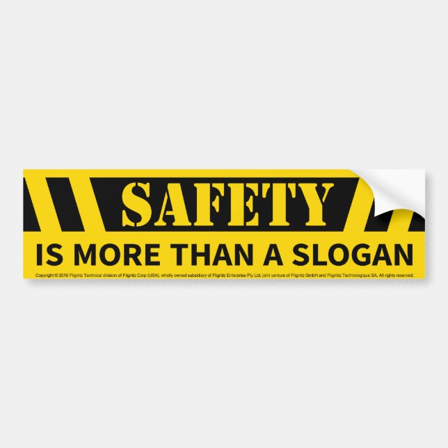 Safety Message Bumper Sticker (Front)