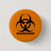 Safety Orange Biohazard Symbol Warning Sign