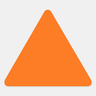 Safety Orange Contemporary Colour Coordinating Triangle Sticker