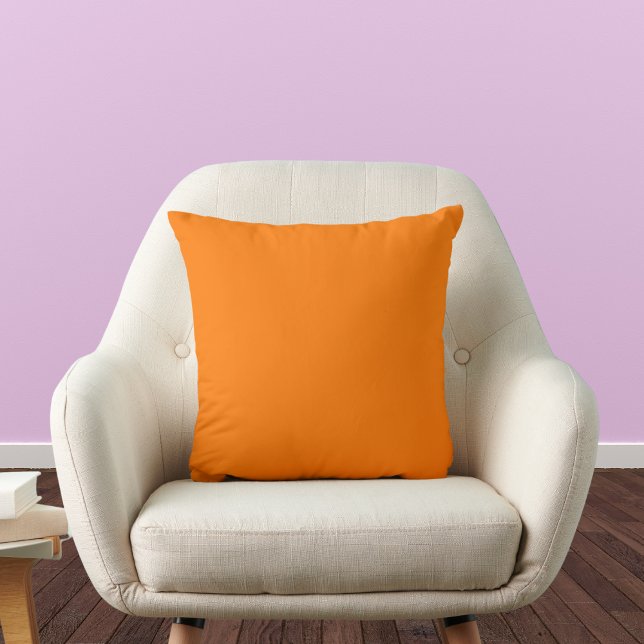 Safety Orange Solid Colour Cushion (Creator Uploaded)