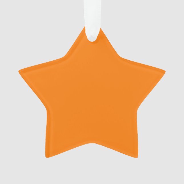 Safety Orange Solid Colour Ornament (Front)