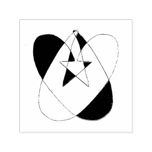 Safety Pin Heart Sigil Good Luck Self-inking Stamp