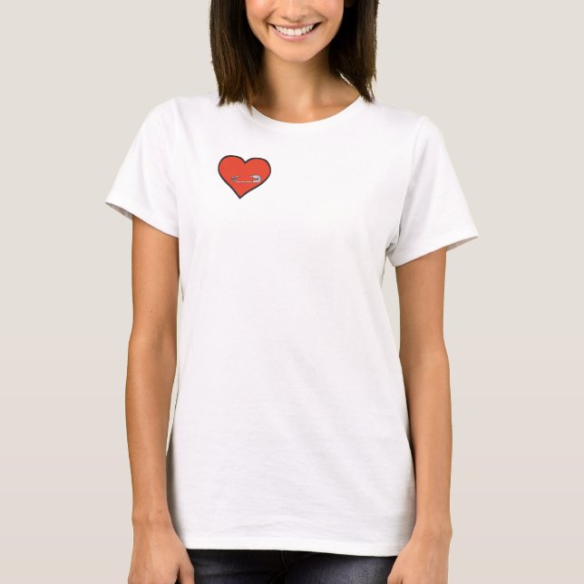 safety pin heart tank top (Front)