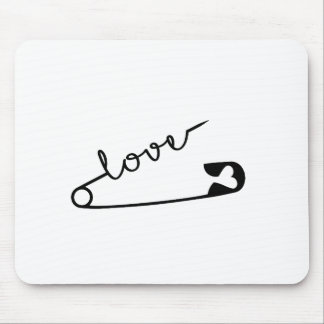 Safety Pin LOVE Mouse Mat
