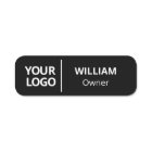 Safety Pin Name Tag or Magnetic with Custom Logo