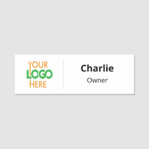 Safety Pin Name Tag or Magnetic with Custom Logo