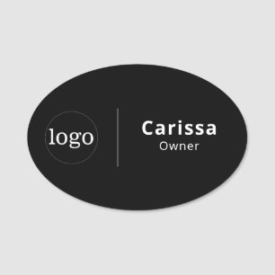 Safety Pin Name Tag or Magnetic with Custom Logo