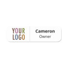Safety Pin Name Tag or Magnetic with Custom Logo
