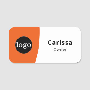 Safety Pin Name Tag or Magnetic with Custom Logo