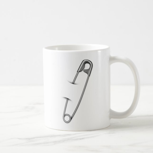 Safety Pin Silent Protest Coffee Mug (Right)
