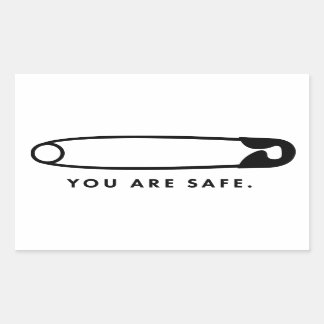 Safety Pin - You Are Safe. Sticker