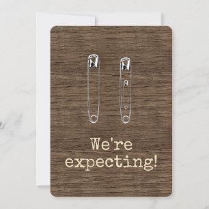 Safety Pins Baby Announcement