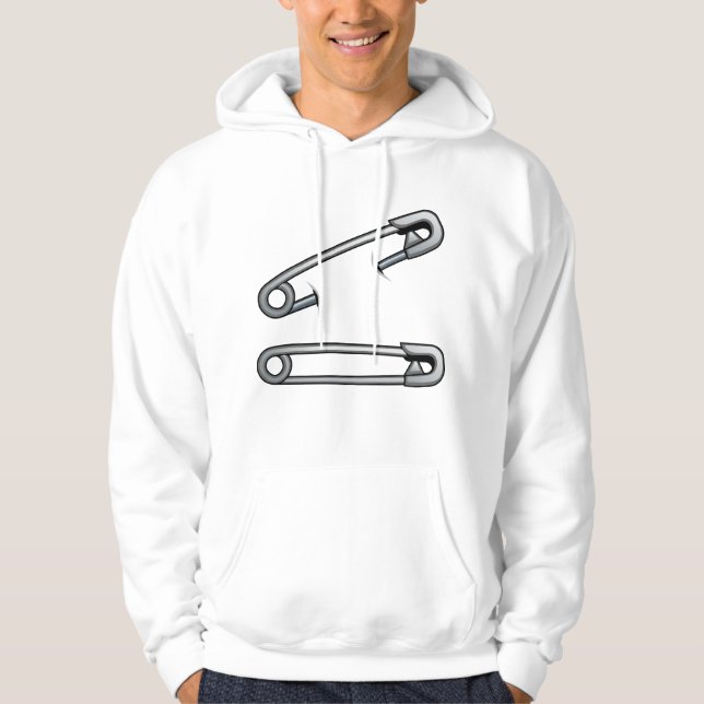 Safety Pins Mens Hoodie (Front)