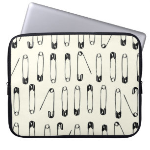 Safety Pins Seamless Pattern Laptop Sleeve