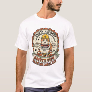 Safety Sign Warning Label Cat Safety Sign Warning T-Shirt