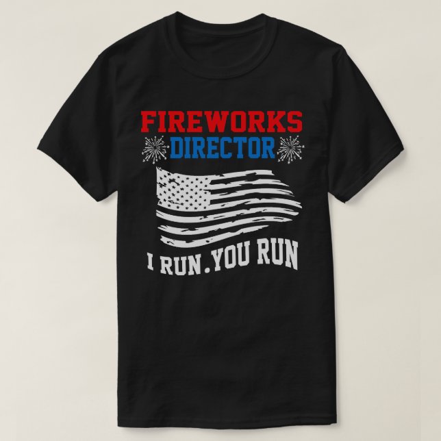 Safety Third Firework Funny 4th Of July Independen T-Shirt (Design Front)