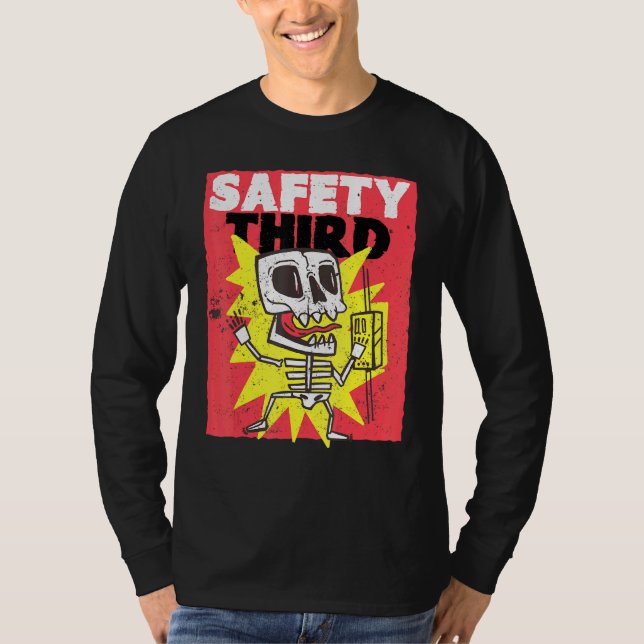 Safety Third Graphic Electrical Home Repairs T-Shirt (Front)