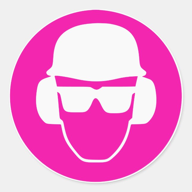 #SafetyGirl branded merchandise Classic Round Sticker (Front)