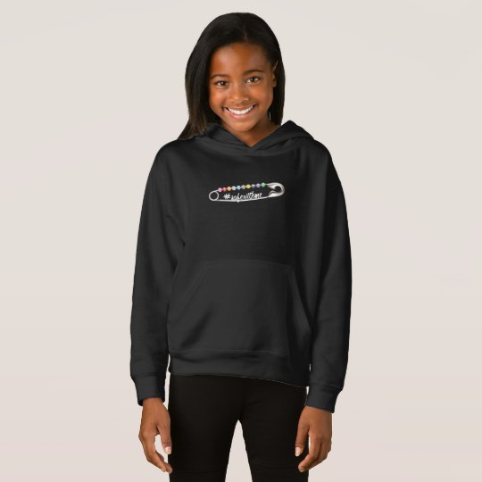 #SafeWithMe Girl's Dark Hoodie