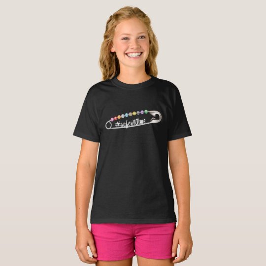 #SafeWithMe Girl's Dark T-Shirt