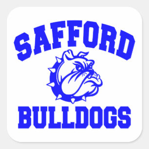 Safford Bulldogs Square Sticker