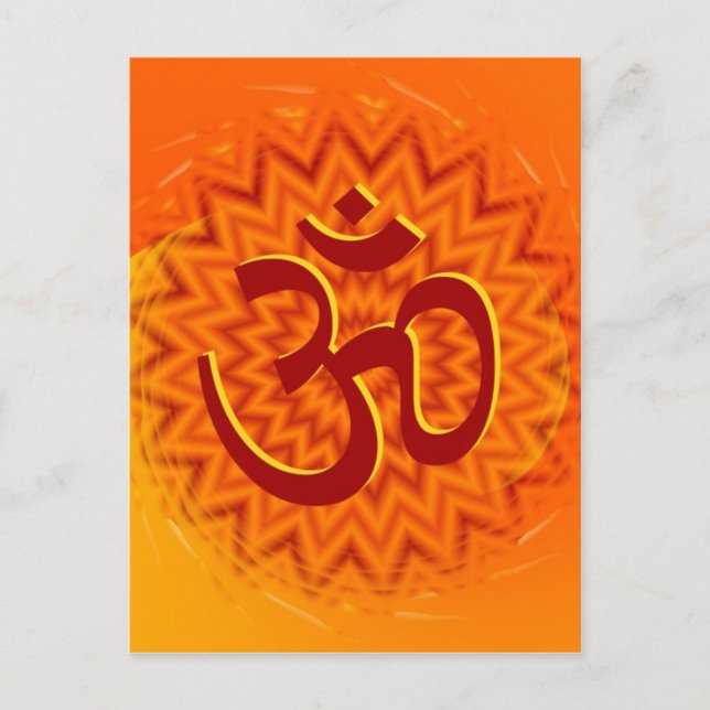 Saffrom Yellow Om Postcard (Front)