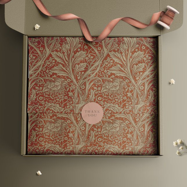 Saffron Arcadia William Morris Hawthorn Wrapping Paper Sheet (Creator Uploaded)