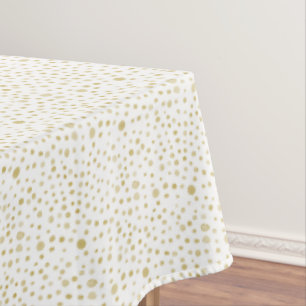 Saffron Confetti Watercolor Dots Table Cloth