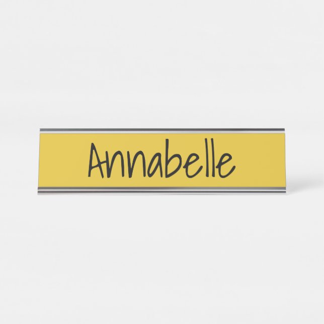 Saffron Desk Name Plate (Front)