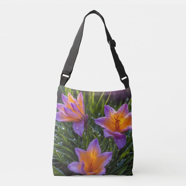 Saffron Flower Trio Crossbody Bag (Front)